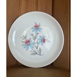 Vintage Steubenville Pottery Fairlane Salad/Luncheon Plates Set of 4 Pink Blue F